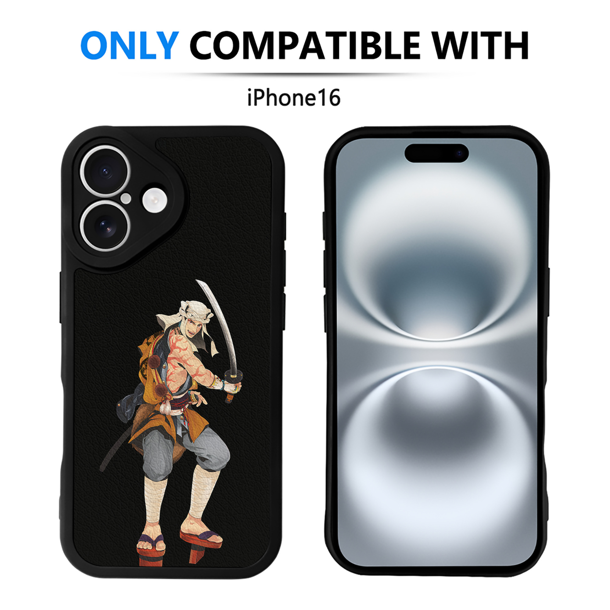 （画像用） 刀剣乱舞 Touken Ranbu 【iPhone 16シリーズ対応】シリコンスマホケース（レザー調） 材質：シリコン
